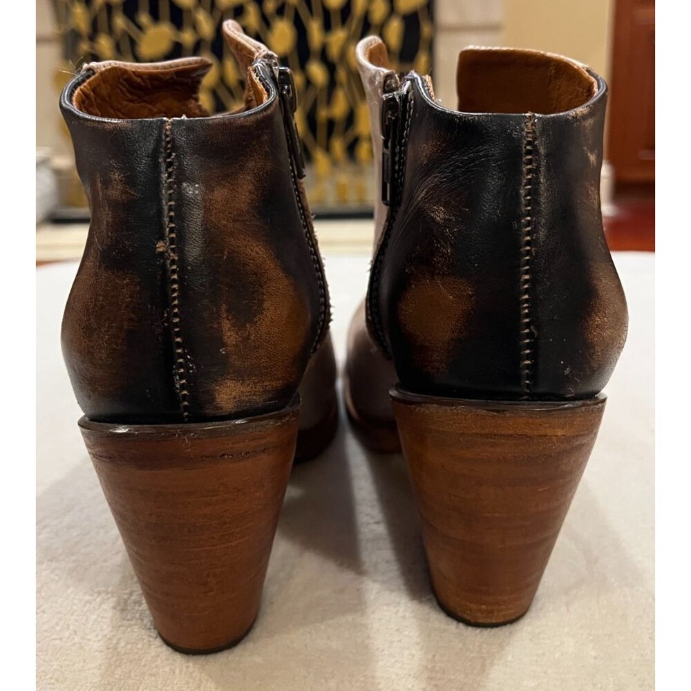 Freebird by Steven Distressed Brown and Black Ankle Boots - Picture 9 of 16